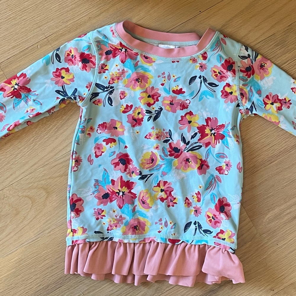 Ruffle butts Swim top -3T